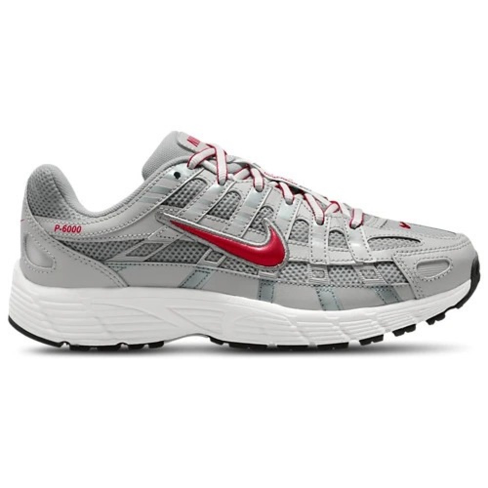Nike P-6000 GS Big Kids Size 5.5Y Metallic Silver Gym Red Shoes HV5064-002 NEW